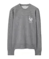 Burberry Mirrored Horse Wool Blend Sweater In Grey