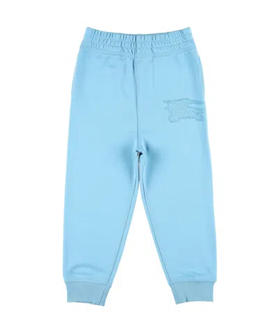 Burberry Logo Elastic Waist Sweatpants In Blue
