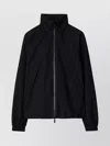 Burberry Logo Embossed Drawstring Jacket In Black