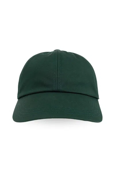 Burberry Logo Embroidered Baseball Cap In Verde