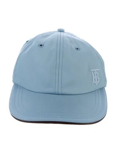 Pre-owned Burberry Logo Embroidered Baseball Hat In Blue