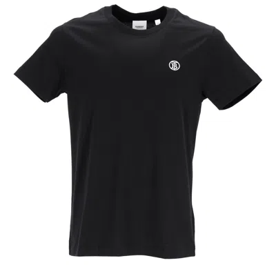Burberry Logo Embroidered Black T-shirt With Minimalist Aesthetic