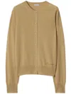 BURBERRY LOGO-EMBROIDERED CASHMERE CARDIGAN