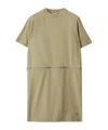 Burberry Logo-embroidered Cotton Dress In Brown