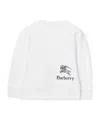 Burberry Cotton Scribl Crew-neck Sweatshirt With Embroidery Logo In White