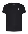 Burberry Parker Logo-embroidered Cotton-jersey T-shirt In Black
