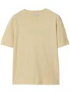 Burberry Intricate Logo Emboridered Femimine Fit T-shirt In Candle