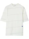 Burberry Logo-embroidered Cotton T-shirt In White