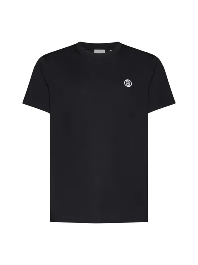 BURBERRY LOGO EMBROIDERED CREWNECK T-SHIRT