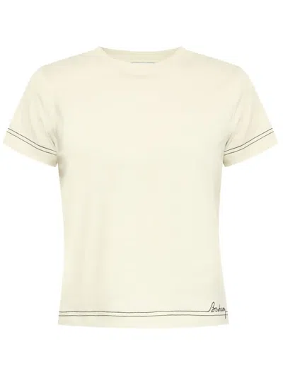 BURBERRY LOGO-EMBROIDERED CROP TOP