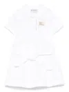 Burberry Logo-embroidered Dress In White