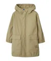 Burberry Logo-embroidered Gabardine Parka In Nude