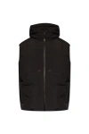 BURBERRY BURBERRY LOGO EMBROIDERED HOODED DOWN GILET
