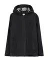 Burberry Ekd Logo Technical Cotton Jacket In Black