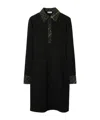 Burberry Check Long-sleeve Polo Dress In Black
