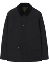 Burberry Logo-embroidered Padded Jacket In Black