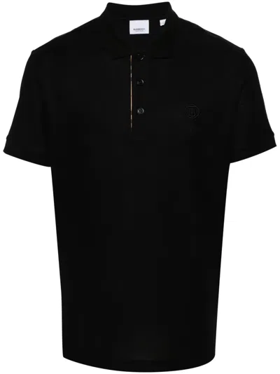Burberry Logo Polo Shirt In Black