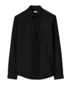 Burberry Logo-embroidered Polo Shirt In Black