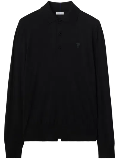 BURBERRY LOGO-EMBROIDERED POLO SHIRT