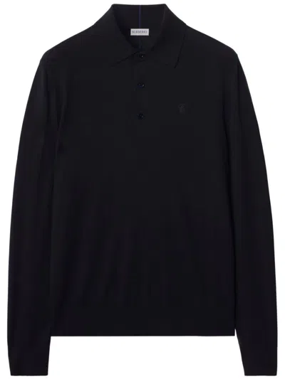 BURBERRY LOGO-EMBROIDERED POLO SHIRT