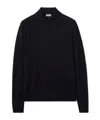 Burberry Logo-embroidered Polo Shirt In Navy Blue