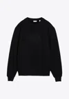 Burberry Logo-embroidered Pullover Sweatshirt In Black