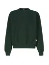 Burberry Logo Embroidered Ribbed Sweatshirt In Ivy