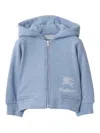 Burberry Logo-embroidered Short Set In Blue