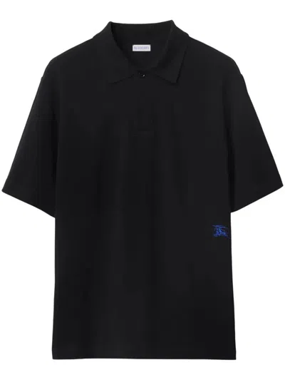 BURBERRY BURBERRY LOGO EMBROIDERED SHORT SLEEVED POLO SHIRT