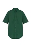 BURBERRY BURBERRY LOGO-EMBROIDERED SHORT SLEEVED SHIRT