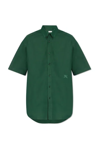 Burberry Logo-embroidered Short Sleeved Shirt In Default Title