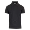 Burberry Logo Embroidered Straight Hem Cotton Polo Shirt In Black
