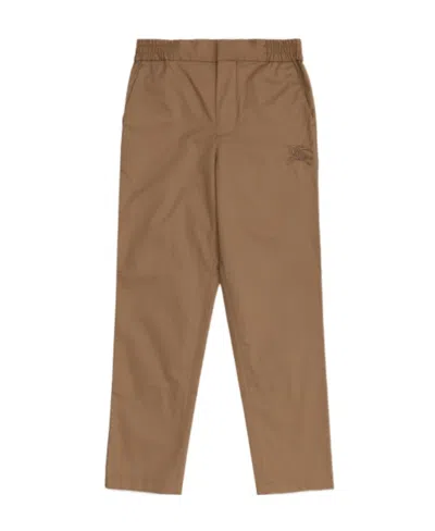 BURBERRY BURBERRY KIDS EKD EMBROIDERED STRAIGHT LEG PANTS