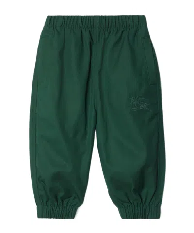 Burberry Logo Embroidered Sweatpants In Green