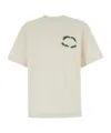 Burberry White Crewneck T-shirt With Embroidered Logo On The Front In Cotton Man In White