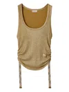 Burberry Logo-embroidered Tank Top In Brown