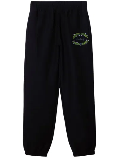 BURBERRY LOGO-EMBROIDERED TRACK PANTS