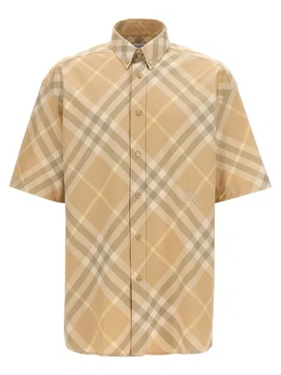 BURBERRY BURBERRY LOGO EMBROIDERY CHECK SHIRT