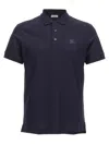 Burberry Embroidered Logo Polo Shirt In Blue