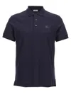Burberry Embroidered Logo Polo Shirt In Blue
