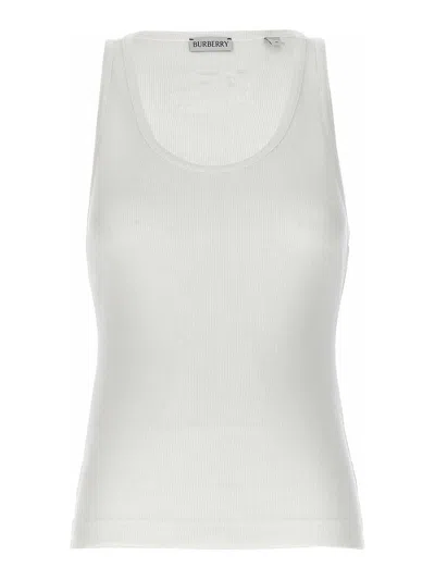 BURBERRY LOGO EMBROIDERY TANK TOP