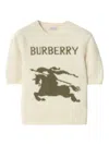 Burberry Logo-equestrian Knight T-shirt In Neutral