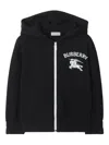 Burberry Kids Ekd Printed Zip-up Hoodie In Black