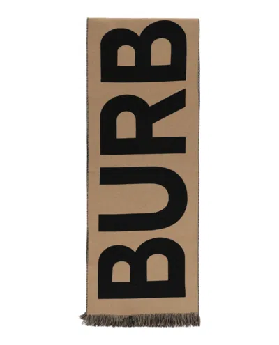 Burberry Logo Graphic Print Wool Scarf