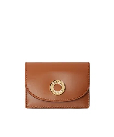 Burberry Logo Graphic Wallet In Deep Russet