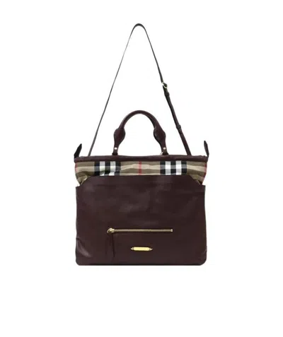 Burberry Logo Handbag In Black