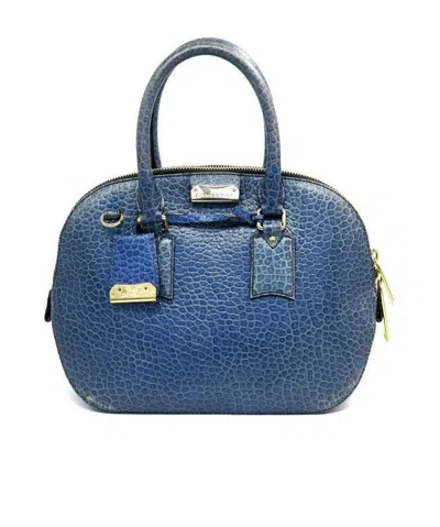 Burberry Logo Handbag In Blue
