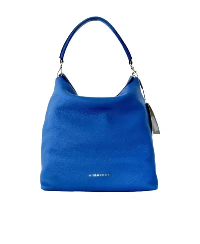 Burberry Logo Handbag In Blue