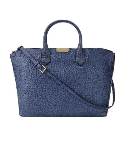 Burberry Logo Handbag In Blue