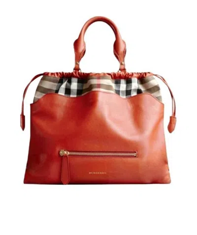 Burberry Logo Handbag In Multicolor
